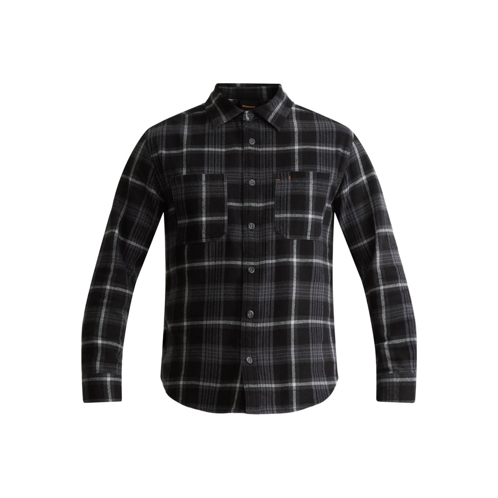 Brahma Men's Black Plaid Long Sleeve Work Flannel‎ Shirt Size Medium - New